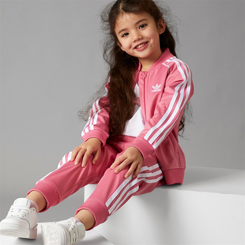 adidas Originals Girls Adicolor Superstar Tracksuit Rose Tone
