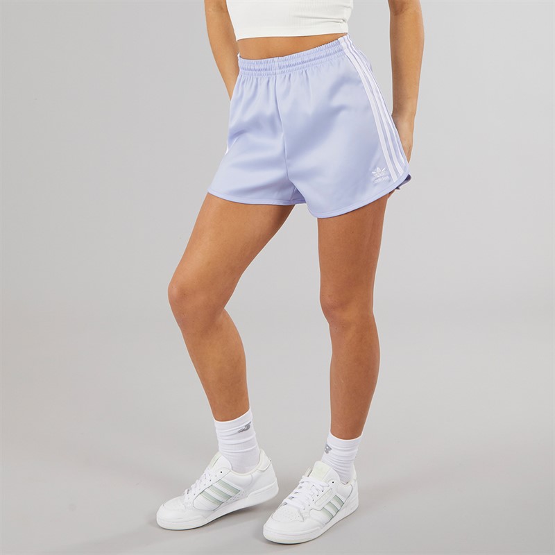 adidas Originals Womens Adicolor Satin Sprint Shorts Violet Tone