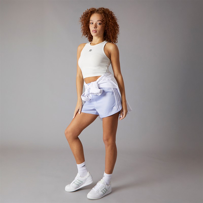 adidas Originals Womens Adicolor Satin Sprint Shorts Violet Tone