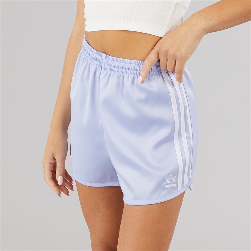 adidas Originals Womens Adicolor Satin Sprint Shorts Violet Tone