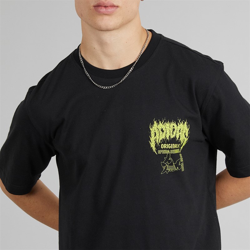 adidas Originals Mens Trefoil Series Elevated Graphic Back T-Shirt Black