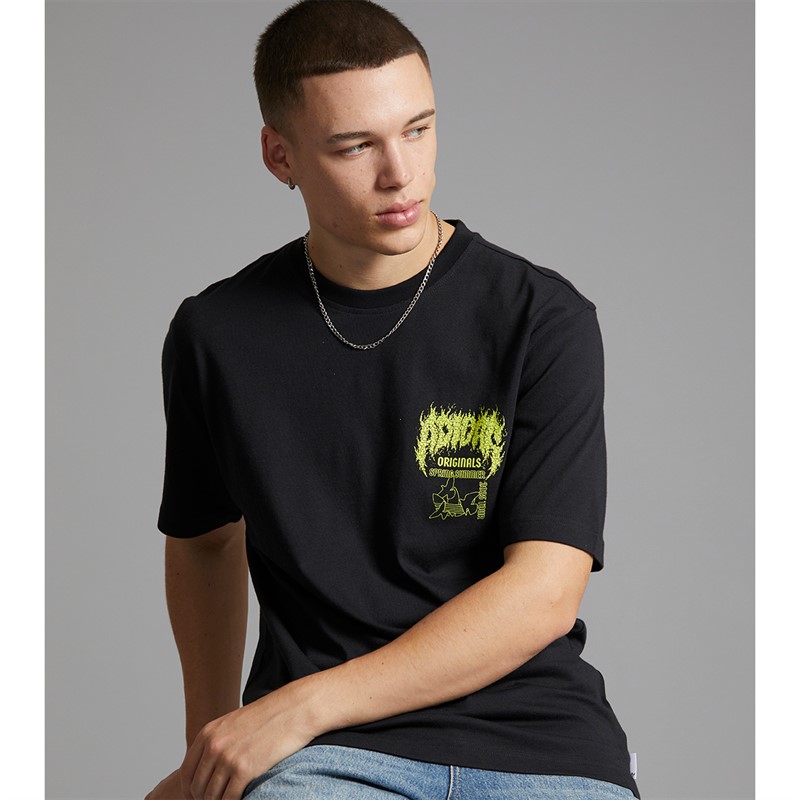 adidas Originals Mens Trefoil Series Elevated Graphic Back T-Shirt Black