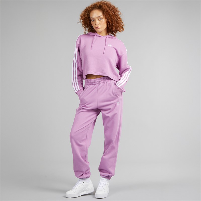 adidas Originals Womens Trefoil Essentials French Terry Joggers Preloved Purple