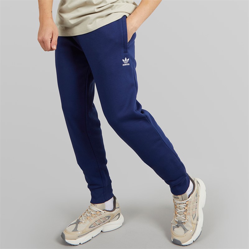 adidas Originals Mens Trefoil Essentials Joggers Dark Blue