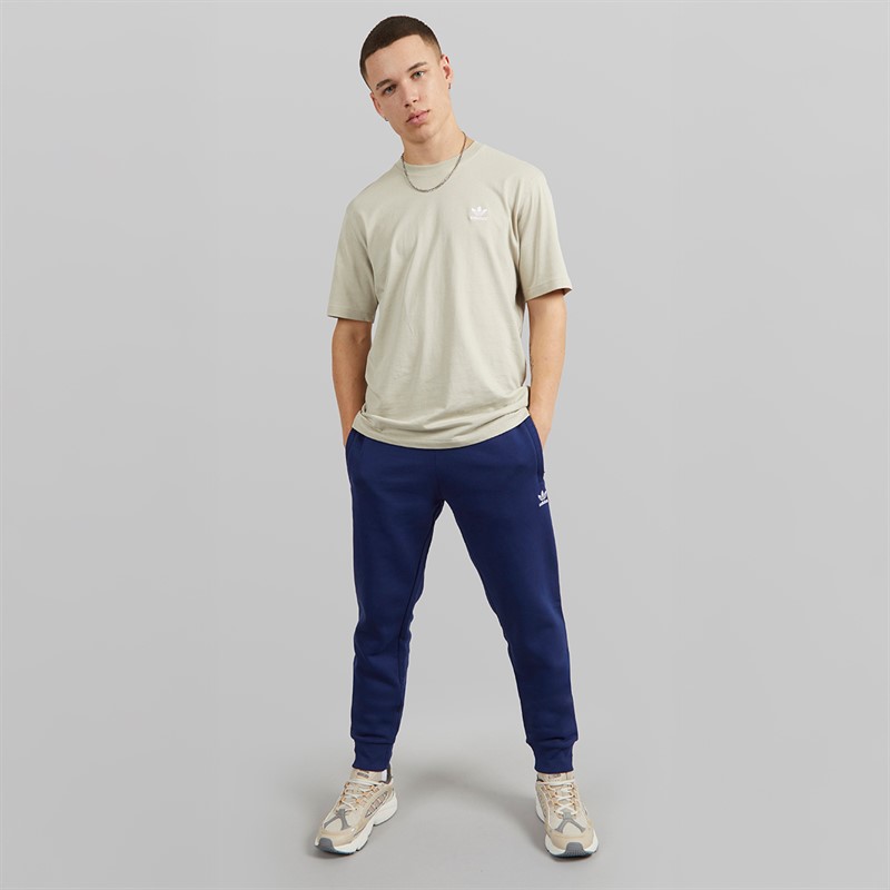 adidas Originals Mens Trefoil Essentials Joggers Dark Blue