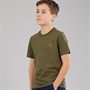 adidas Originals Junior Boys Trefoil Essentials Logo T-Shirt Olive Strata