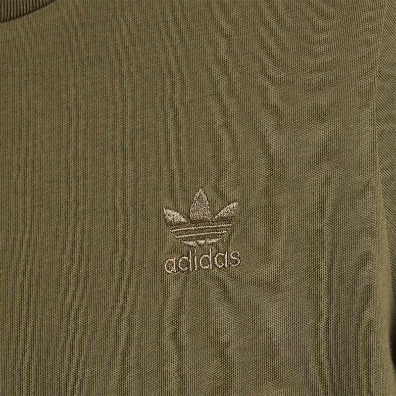 adidas Originals Junior Boys Trefoil Essentials Logo T-Shirt Olive Strata
