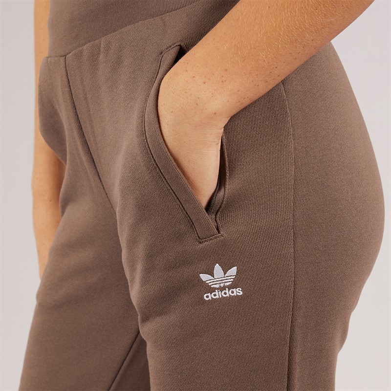 adidas Originals Womens Adicolor Trefoil Essentials Slim Joggers Earth Strata