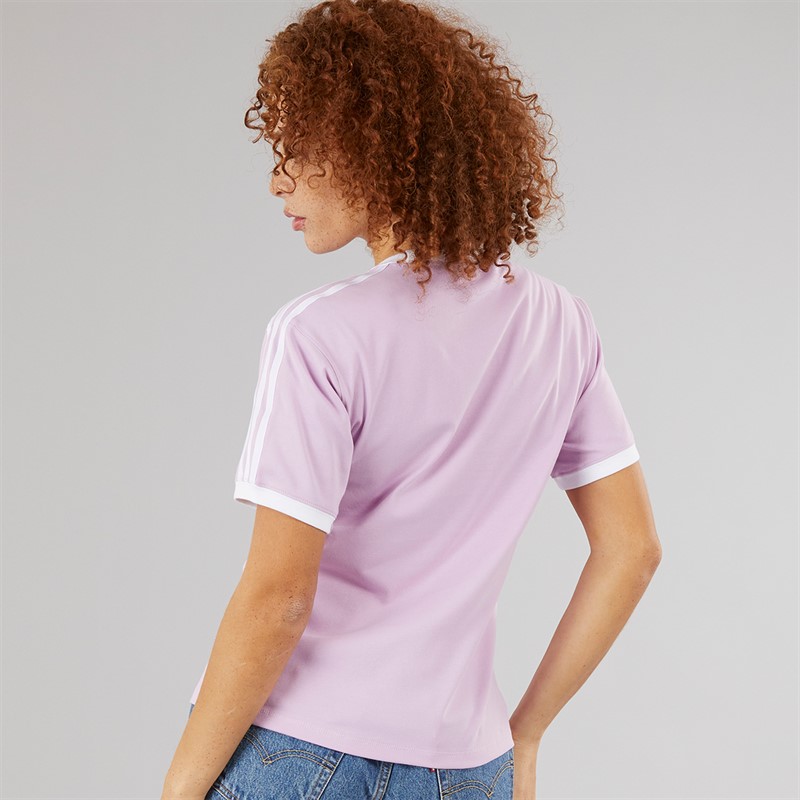 adidas Originals Womens Adicolor 3-Stripes T-Shirt Light Orchid