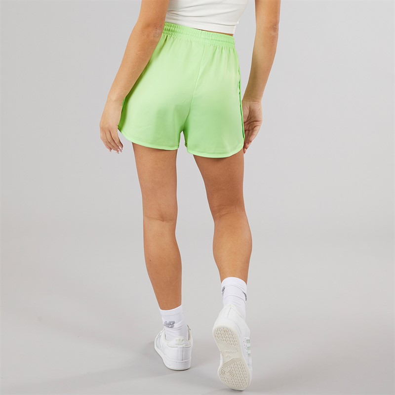 adidas Originals Womens Adicolor Satin Sprint Shorts Semi Green Spark