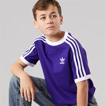 adidas Originals Junior Boys Adicolor 3-Stripes T-Shirt Collegiate Purple