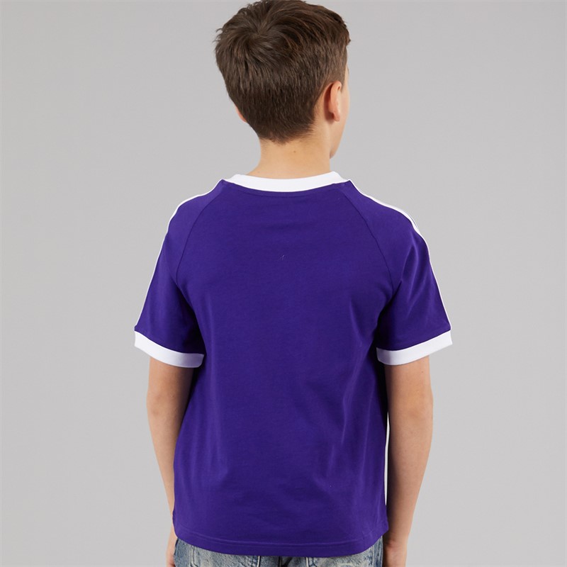 adidas Originals Junior Boys Adicolor 3-Stripes T-Shirt Collegiate Purple