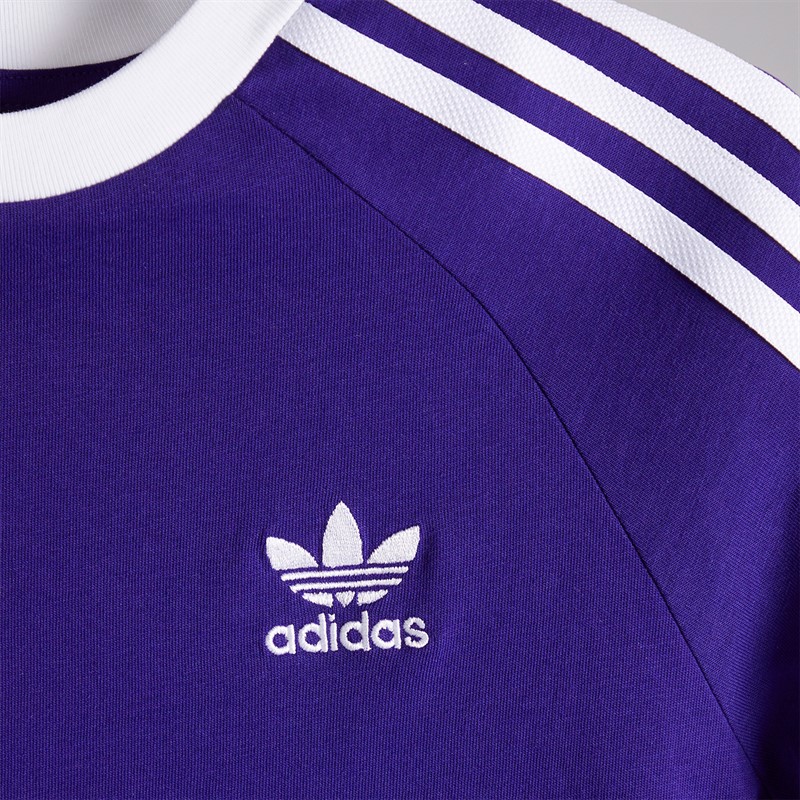 adidas Originals Junior Boys Adicolor 3-Stripes T-Shirt Collegiate Purple