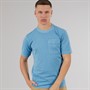 adidas Originals Mens Trefoil Essentials + Dye Pocket T-Shirt Semi Blue Burst