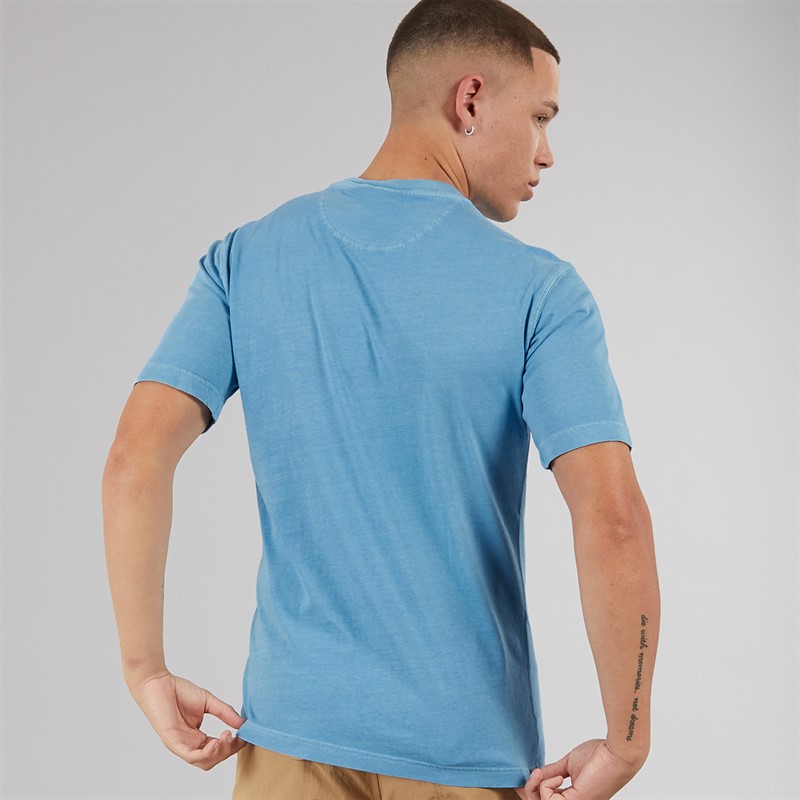 adidas Originals Mens Trefoil Essentials + Dye Pocket T-Shirt Semi Blue Burst