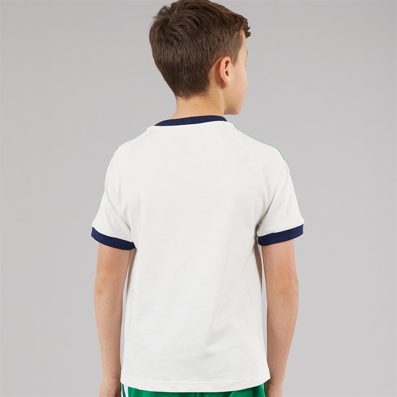 adidas Originals Junior Boys 3-Stripes T-Shirt Cloud White