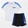 adidas Originals Infant Adibreak T-Shirt And Shorts Set White/Black/Blue