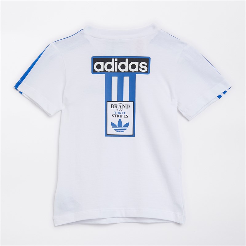 adidas Originals Infant Adibreak T-Shirt And Shorts Set White/Black/Blue