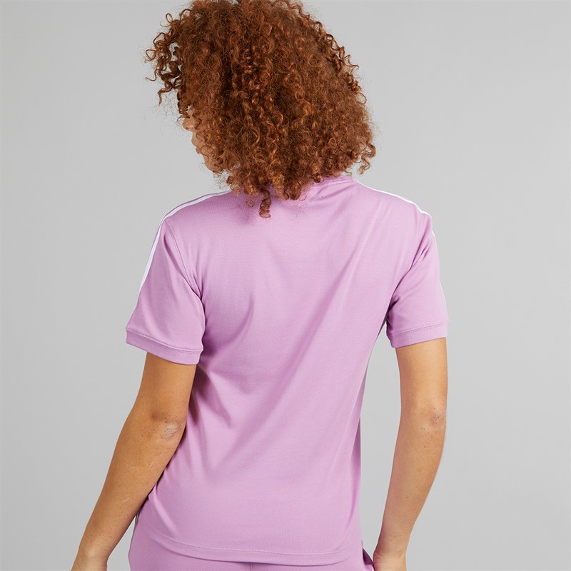 adidas Originals Womens Adicolor 3-stripes T-Shirt Preloved Purple