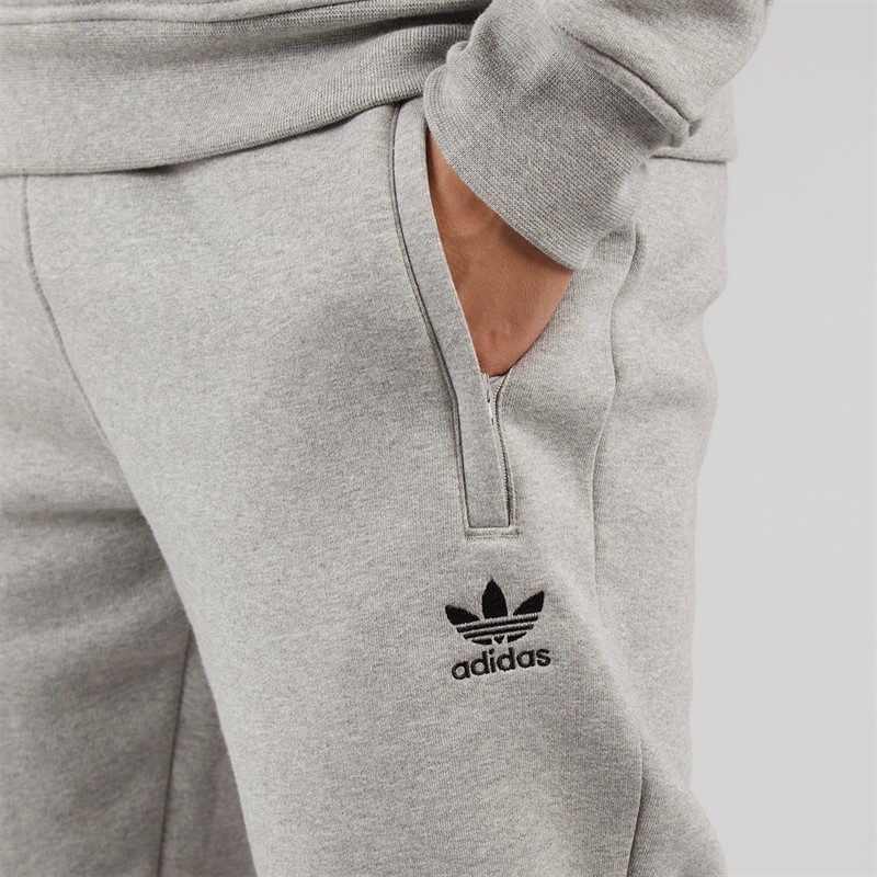 adidas Originals Mens Trefoil Essentials Joggers Medium Grey Heather