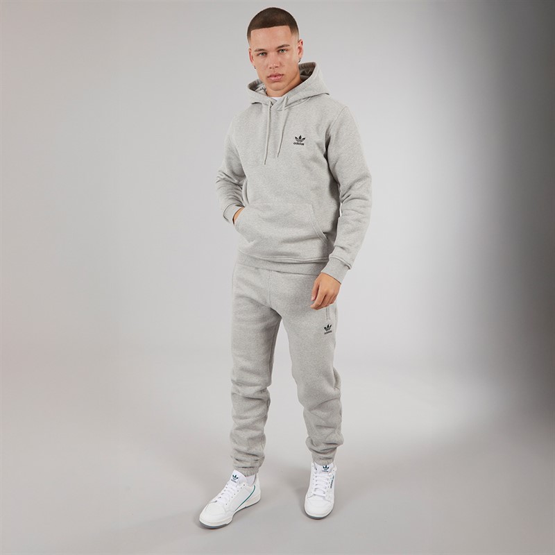 adidas Originals Mens Trefoil Essentials Joggers Medium Grey Heather