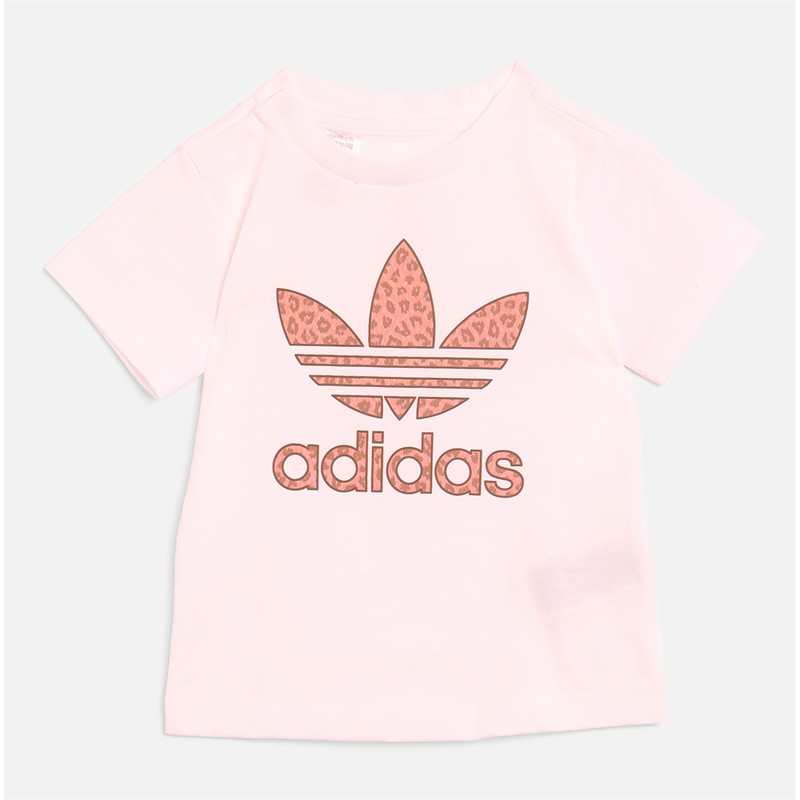 adidas Originals Infant Girls Animal Graphic Print T-Shirt White