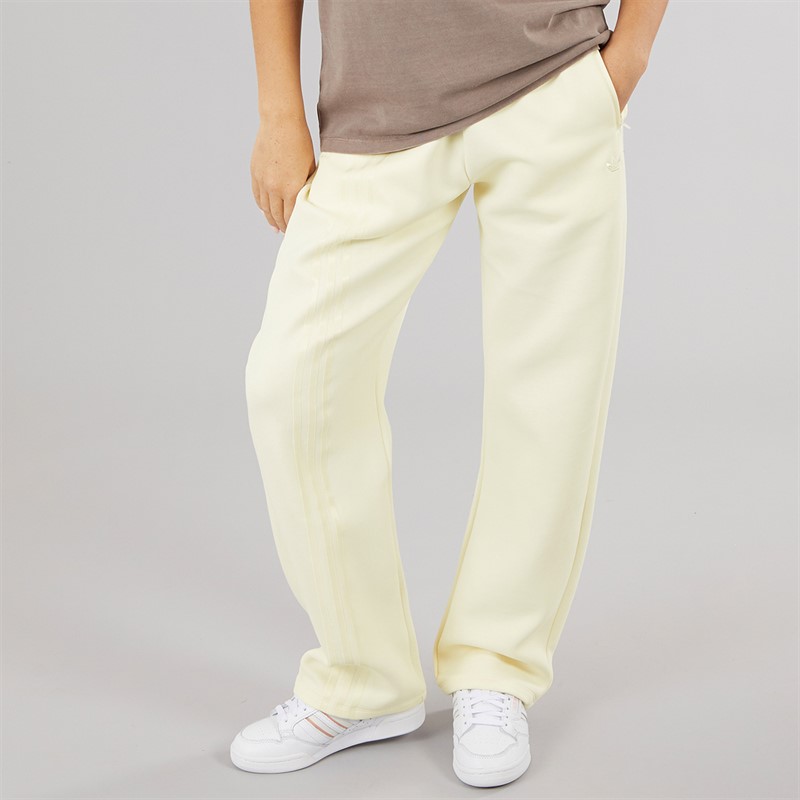 adidas Originals Womens 3-Stripes Oversized Sweatpants Cream White
