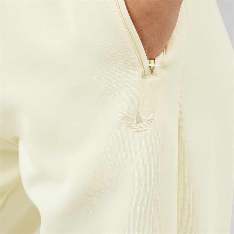 adidas Originals Womens 3-Stripes Oversized Sweatpants Cream White