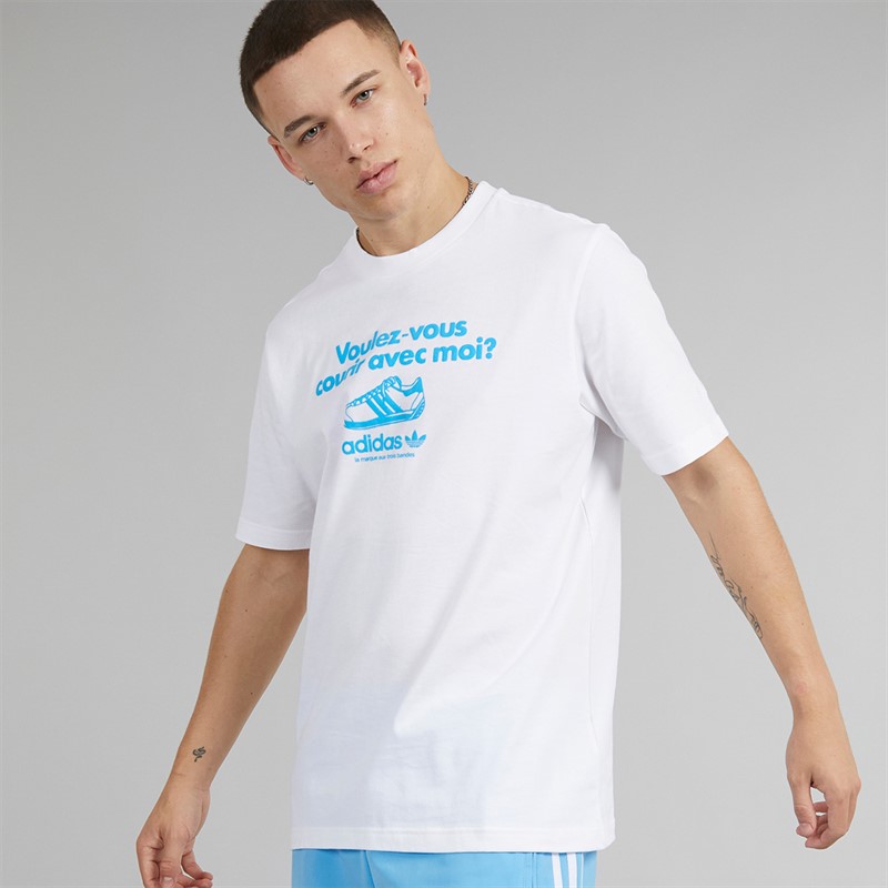 adidas Originals Mens Graphic T-Shirt White