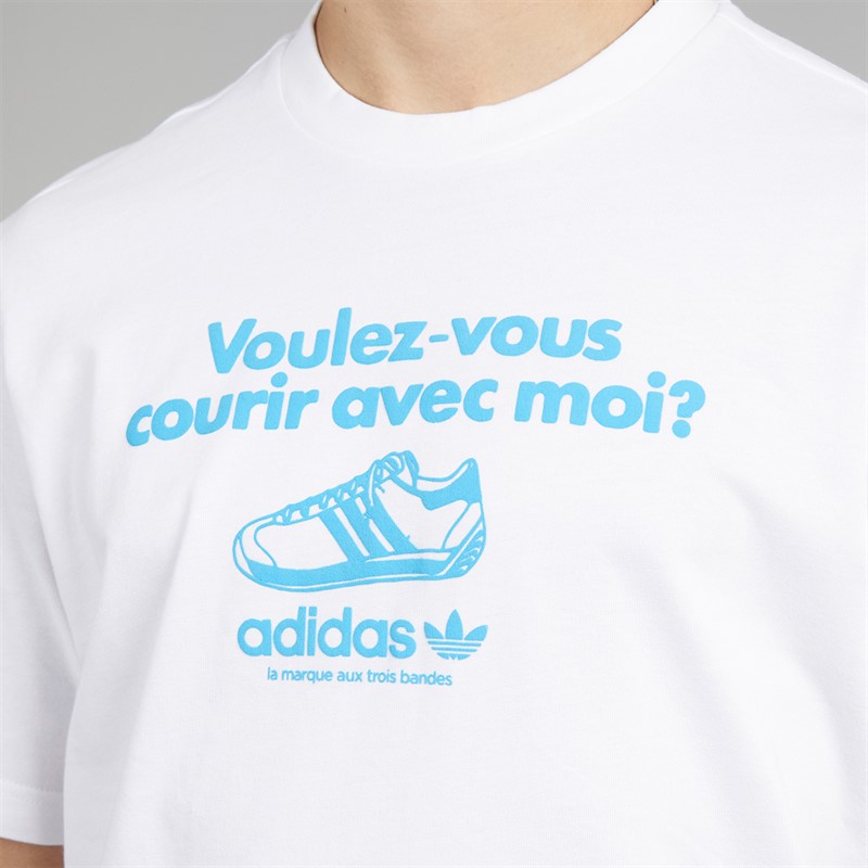 adidas Originals Mens Graphic T-Shirt White