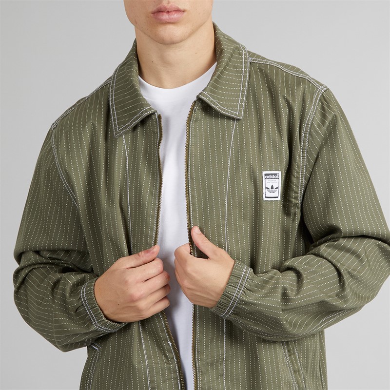 adidas Originals Mens Wabash Nylon Coach Jacket Olive Strata