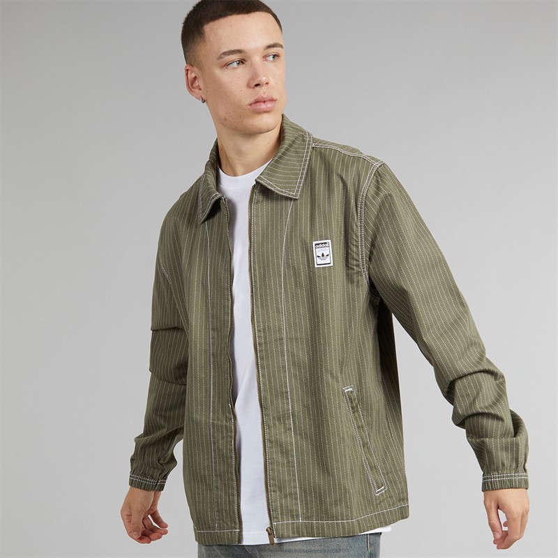 adidas Originals Mens Wabash Nylon Coach Jacket Olive Strata