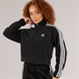 adidas Originals Womens Adicolor Polar 1/2 Zip Fleece Black
