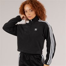 adidas Originals Womens Adicolor Polar 1/2 Zip Fleece Black
