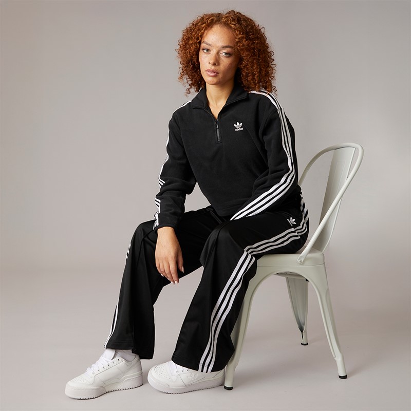 adidas Originals Womens Adicolor Polar 1/2 Zip Fleece Black