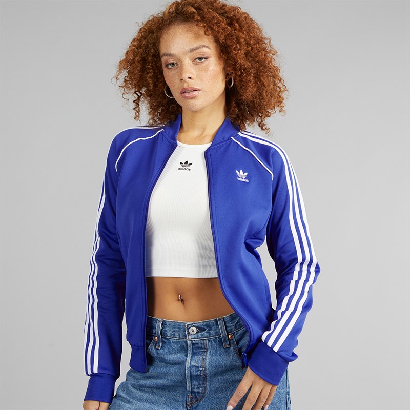 adidas Originals Womens Adicolor Classics Superstar Track Top Semi Lucid Blue