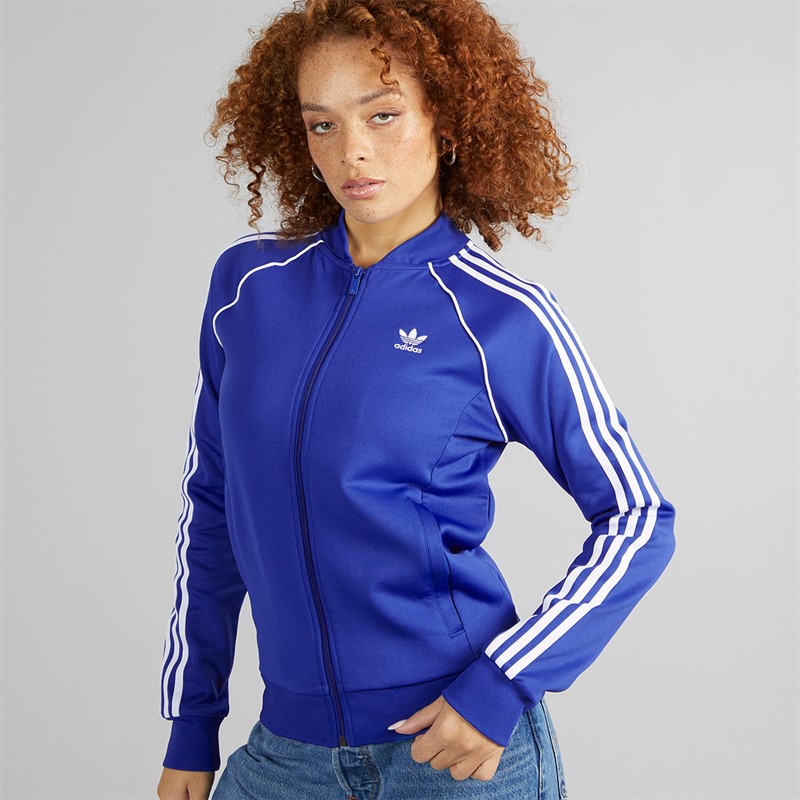 adidas Originals Womens Adicolor Classics Superstar Track Top Semi Lucid Blue