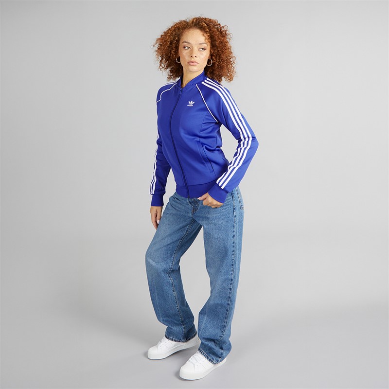 adidas Originals Womens Adicolor Classics Superstar Track Top Semi Lucid Blue