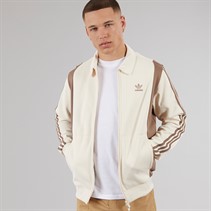adidas Originals Mens Adicolor Panel Track Top Wonder White/Trace Brown Wonder White / Trace Brown