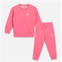 adidas Originals Infant Girls Trefoil Essentials Crew Sweatshirt And Joggers Set Pink Fusion