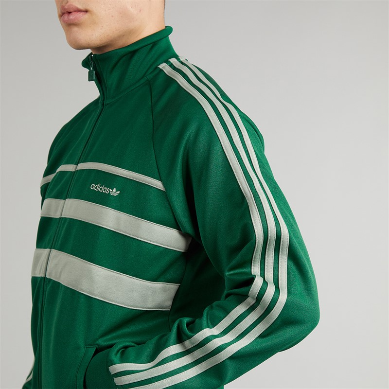 adidas Originals Mens Adicolor First Track Top Collegiate Green/Silver Green