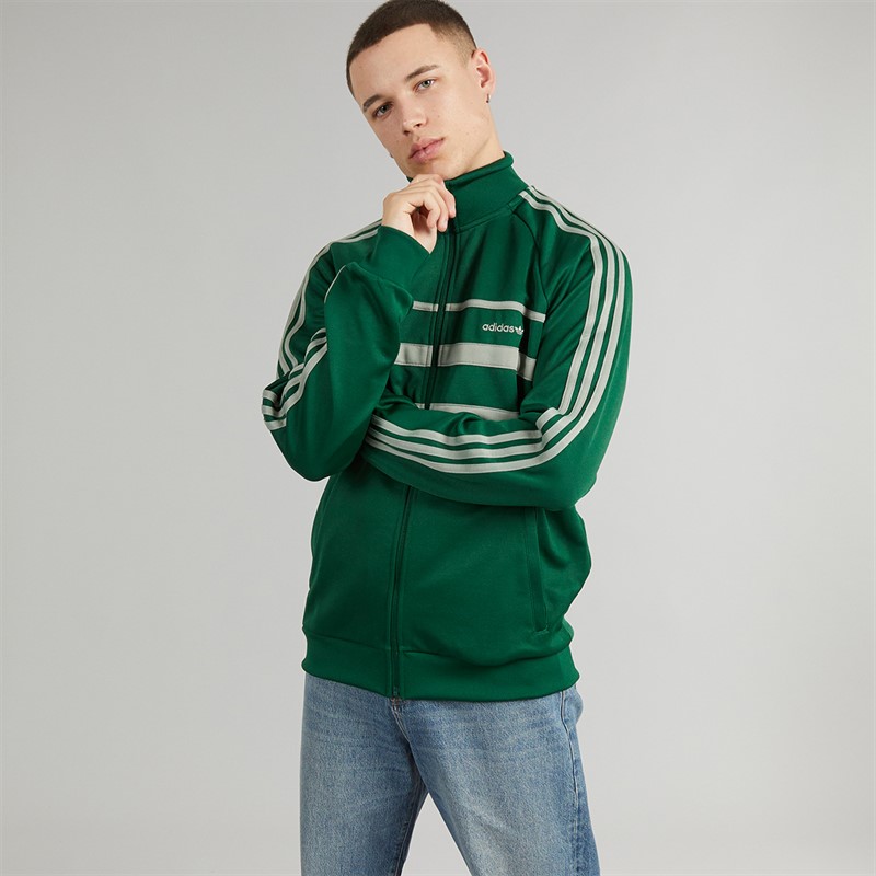adidas Originals Mens Adicolor First Track Top Collegiate Green/Silver Green