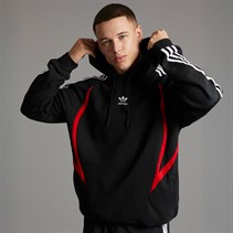 adidas Originals Mens Archive Hoodie Black/Better Scarlet