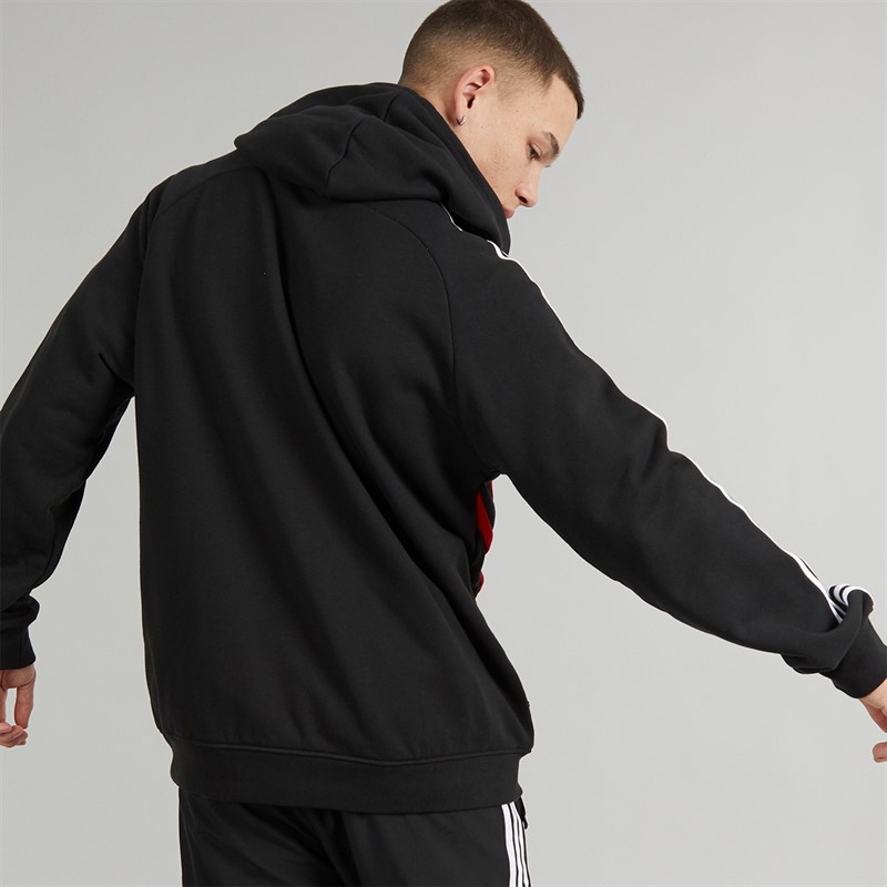 adidas Originals Mens Archive Hoodie Black/Better Scarlet