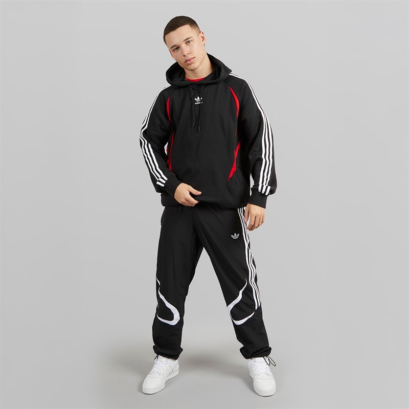 adidas Originals Mens Archive Hoodie Black/Better Scarlet