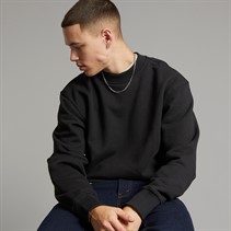 adidas Originals Mens Adicolor Contempo Crew Premium Essentials French Terry Sweatshirt Black