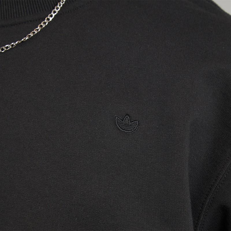 adidas Originals Mens Adicolor Contempo Crew Premium Essentials French Terry Sweatshirt Black