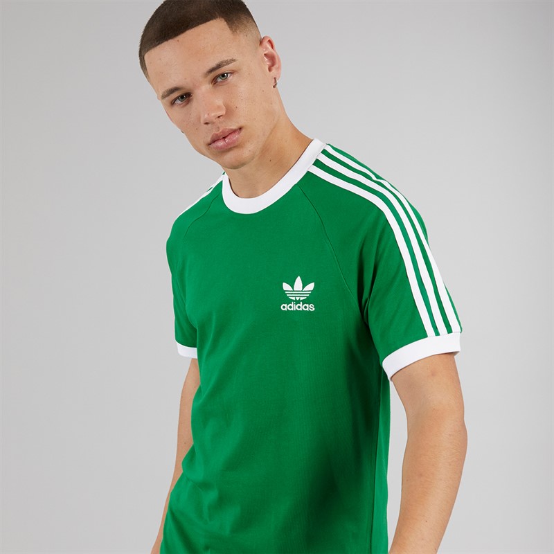 adidas Originals Mens Adicolor Classics 3-Stripes T-Shirt Green