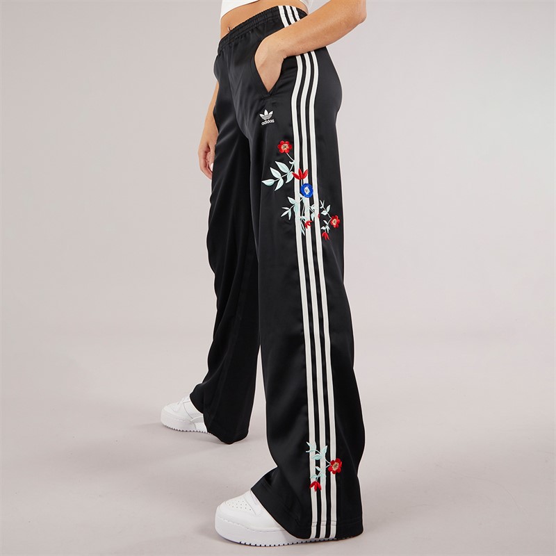 adidas Originals Womens Graphic Floral Firebird Track Joggers Black