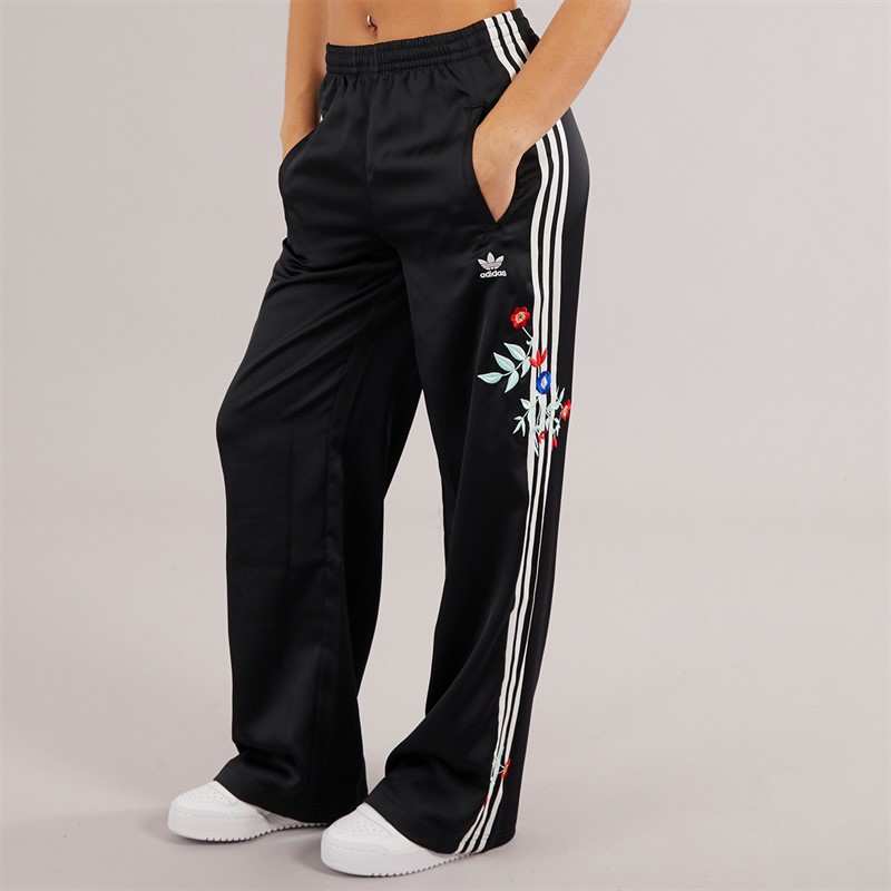 adidas Originals Womens Graphic Floral Firebird Track Joggers Black